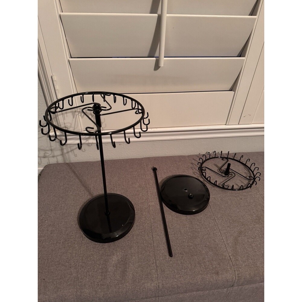 2 Rotating Necklace Holder Jewelry Organizer Display Stand 14-Inch 23 Hooks - Picture 6 of 6